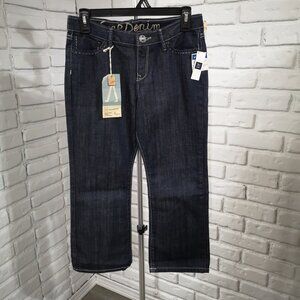 NWT Gap Ladies Size 8/Plus Dark Wash Straight Leg Slim Leg Crop/Ankle Jeans
